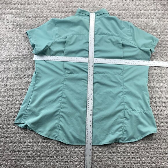 Columbia Sportswear Company Button Down Shirt Women XXL Green Hiking Outdoor - Picture 6 of 8